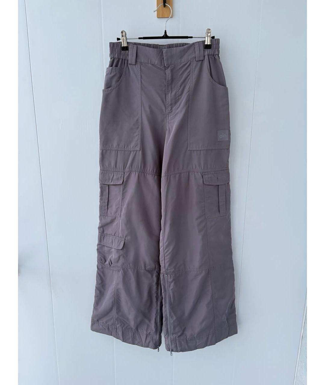 ALO YOGA Мульти хлопко-эластановые брюки широкие, фото 9