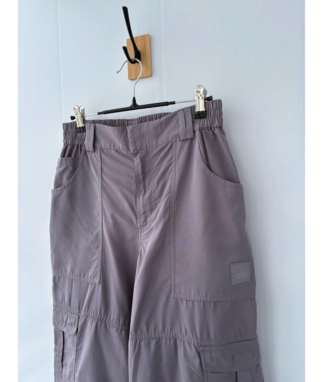 ALO YOGA Мульти хлопко-эластановые брюки широкие, фото 3