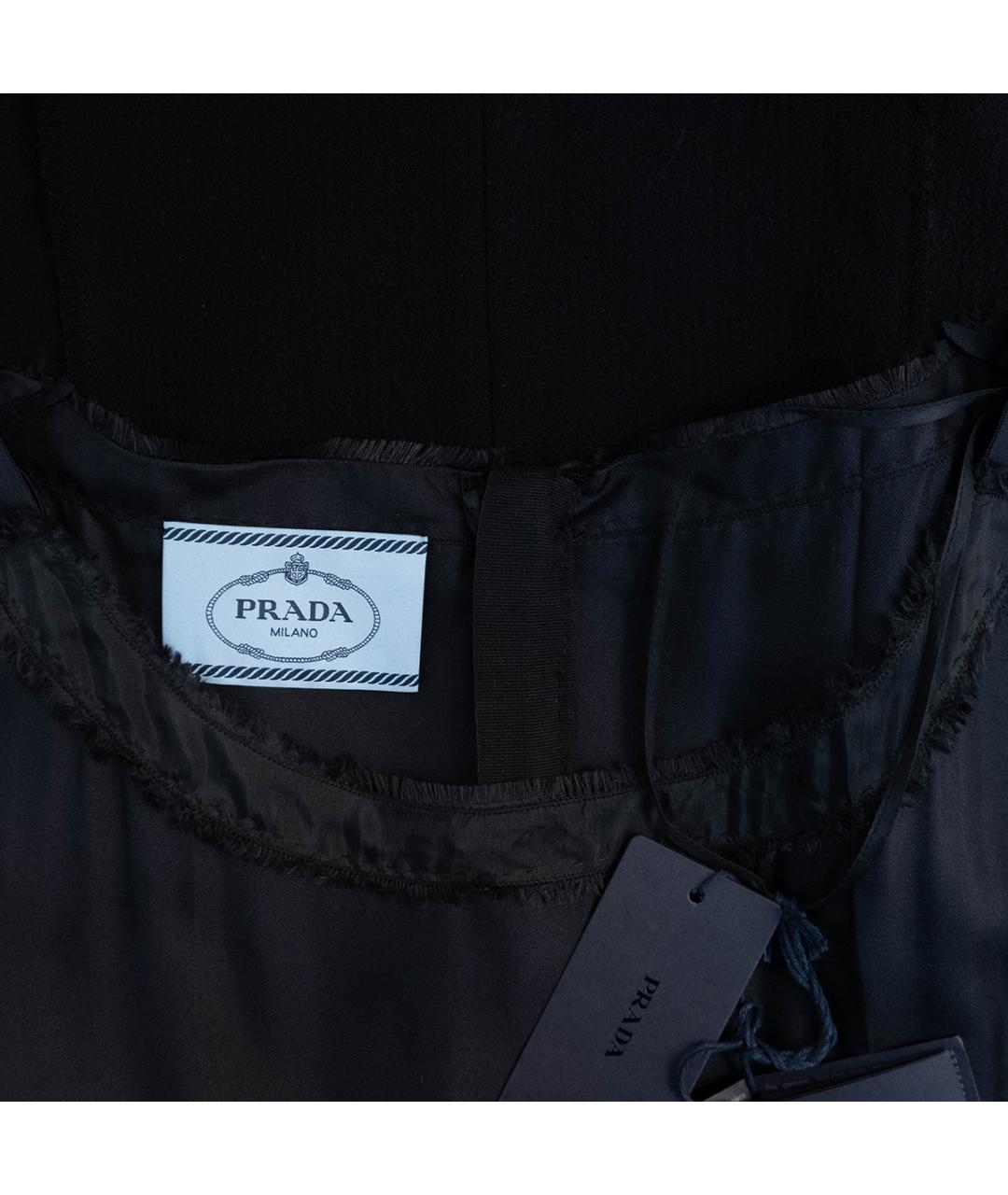 PRADA Черное шелковое повседневное платье, фото 3