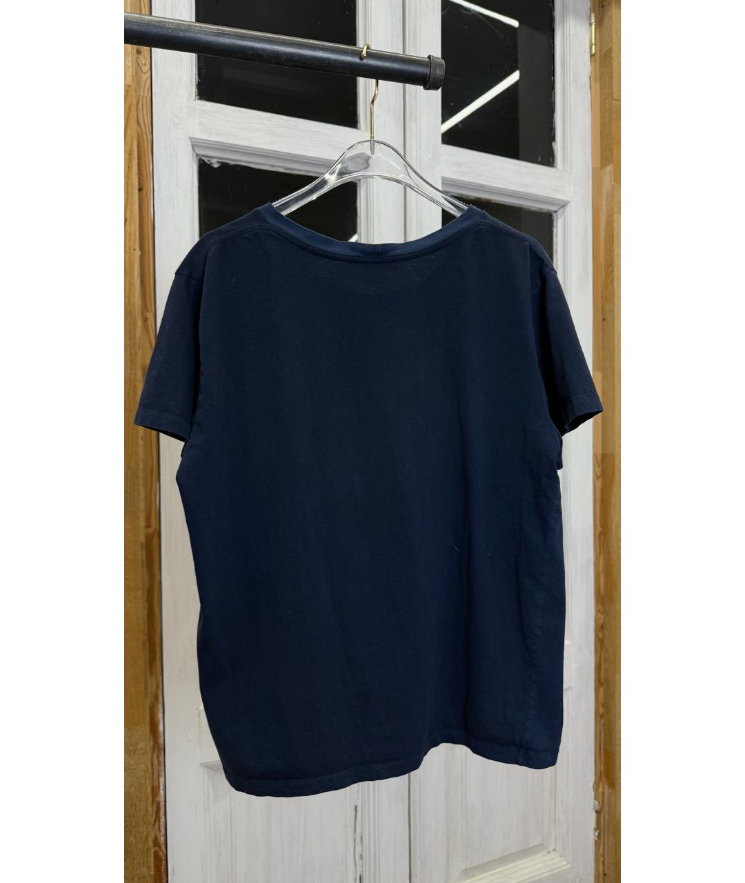 CELINE Синяя хлопковая футболка, фото 2