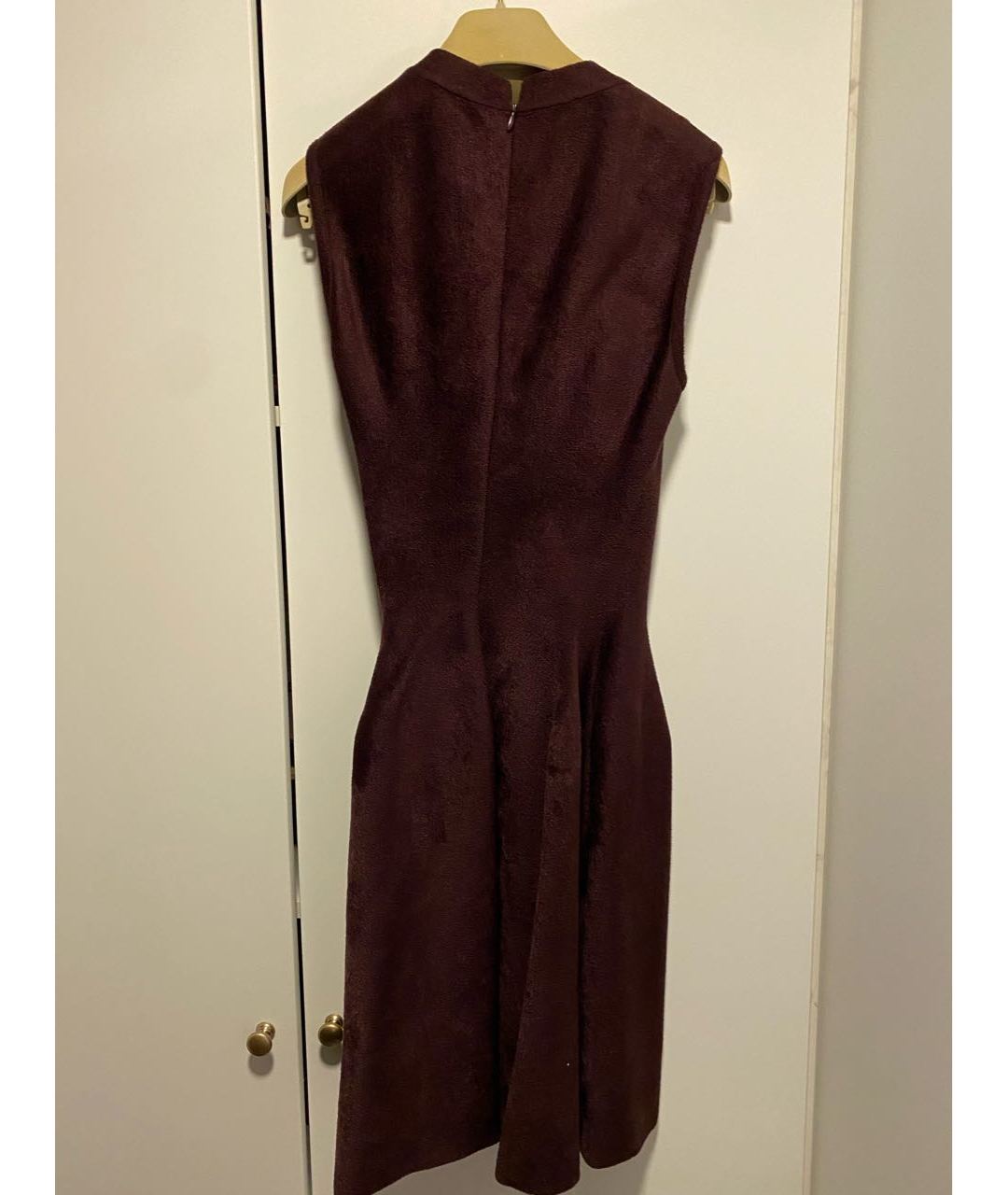 ALAIA Бордовое вискозное коктейльное платье, фото 2