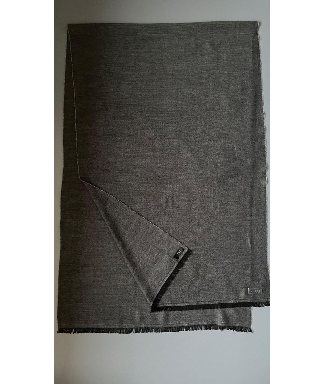 ZILLI Антрацитовый шарф, фото 4