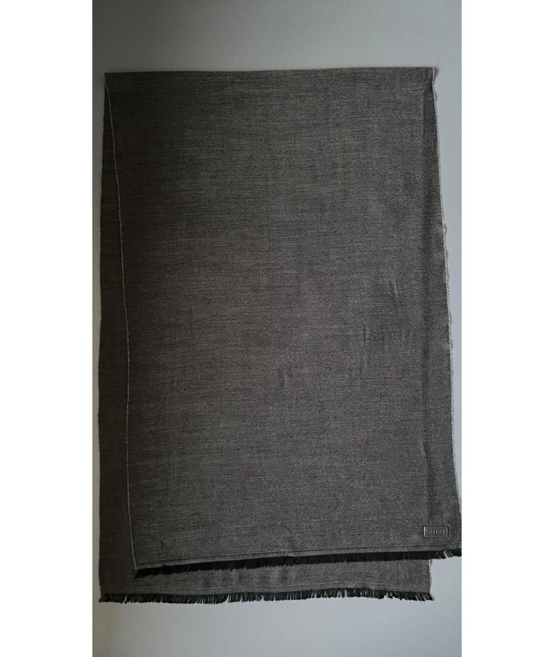 ZILLI Антрацитовый шарф, фото 3