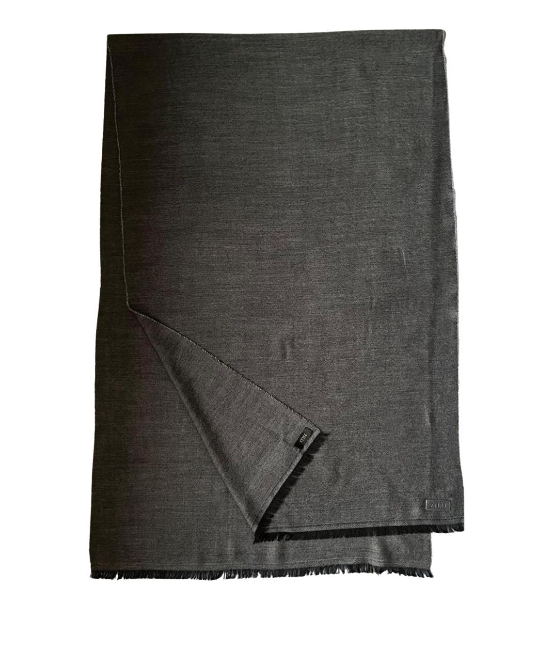 ZILLI Антрацитовый шарф, фото 1