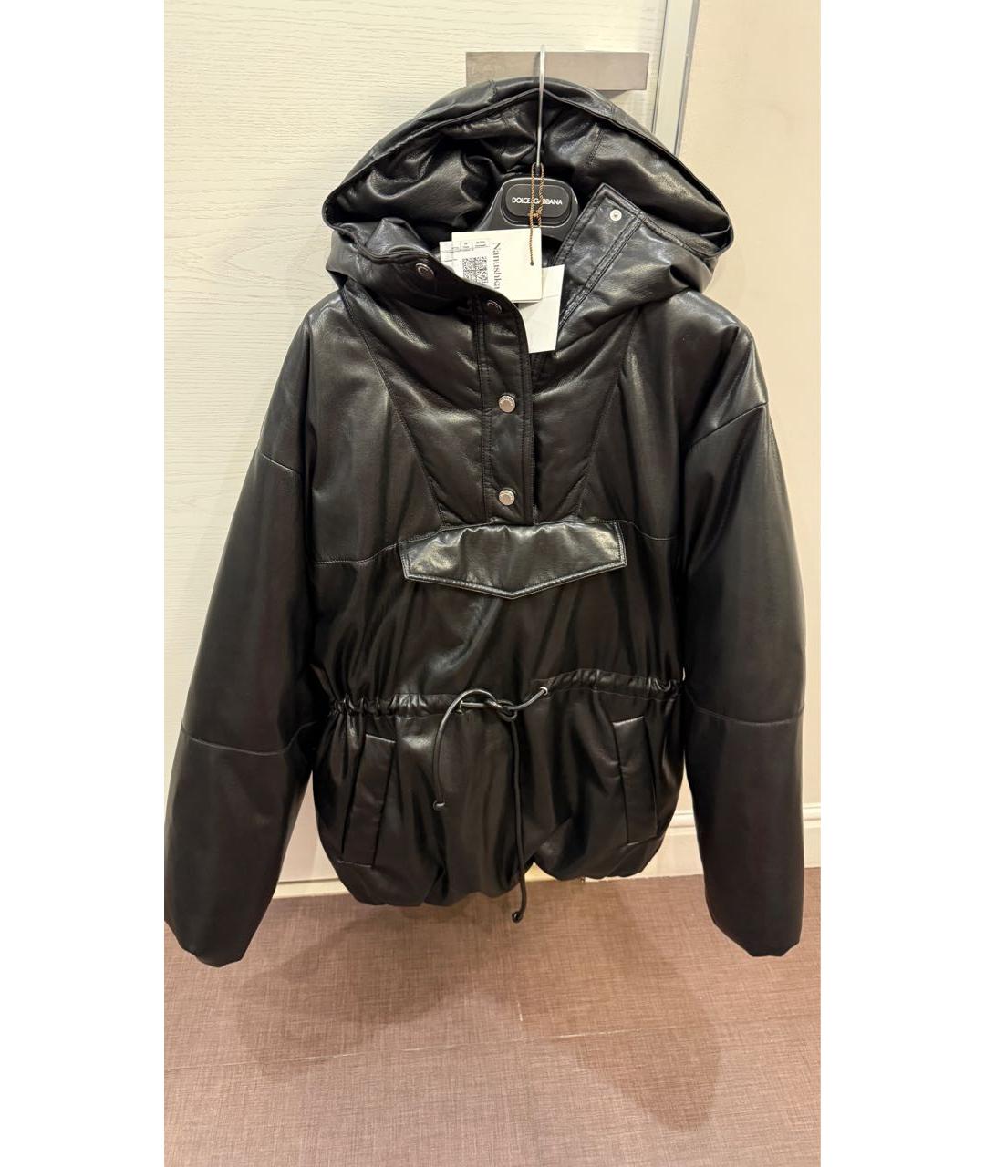 NANUSHKA Черный полиэстеровый пуховик, фото 9