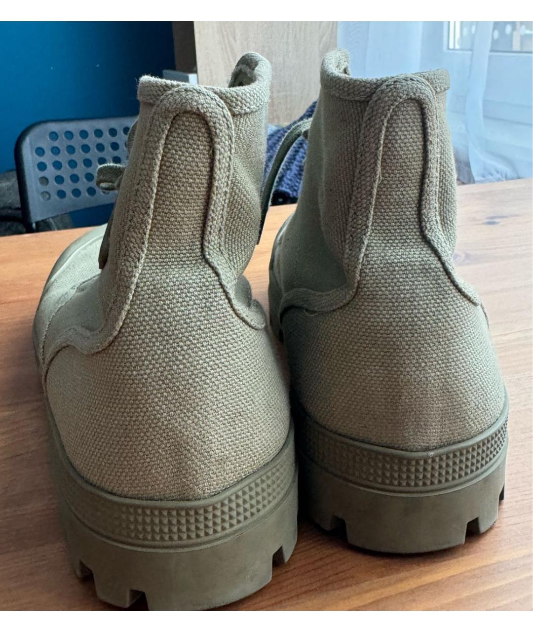 CELINE Хаки текстильные кеды, фото 4