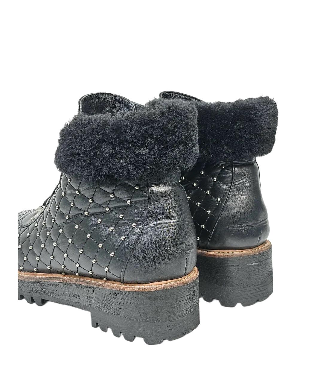 PHILIPP PLEIN Черные кожаные ботинки, фото 4