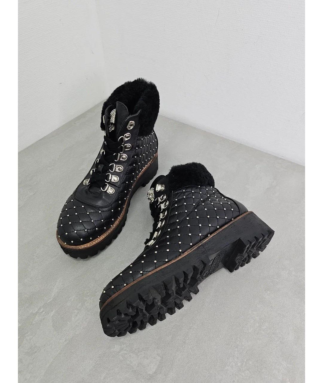 PHILIPP PLEIN Черные кожаные ботинки, фото 8