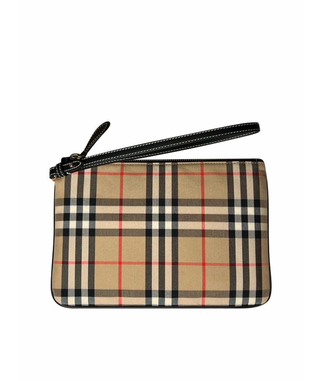 BURBERRY Бежевая хлопковая косметичка, фото 1