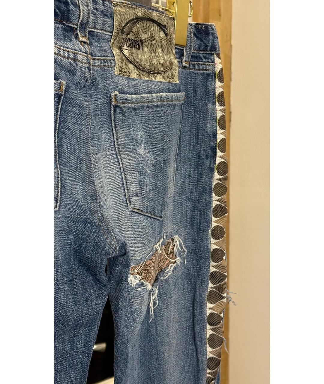 JUST CAVALLI Голубые прямые джинсы, фото 5