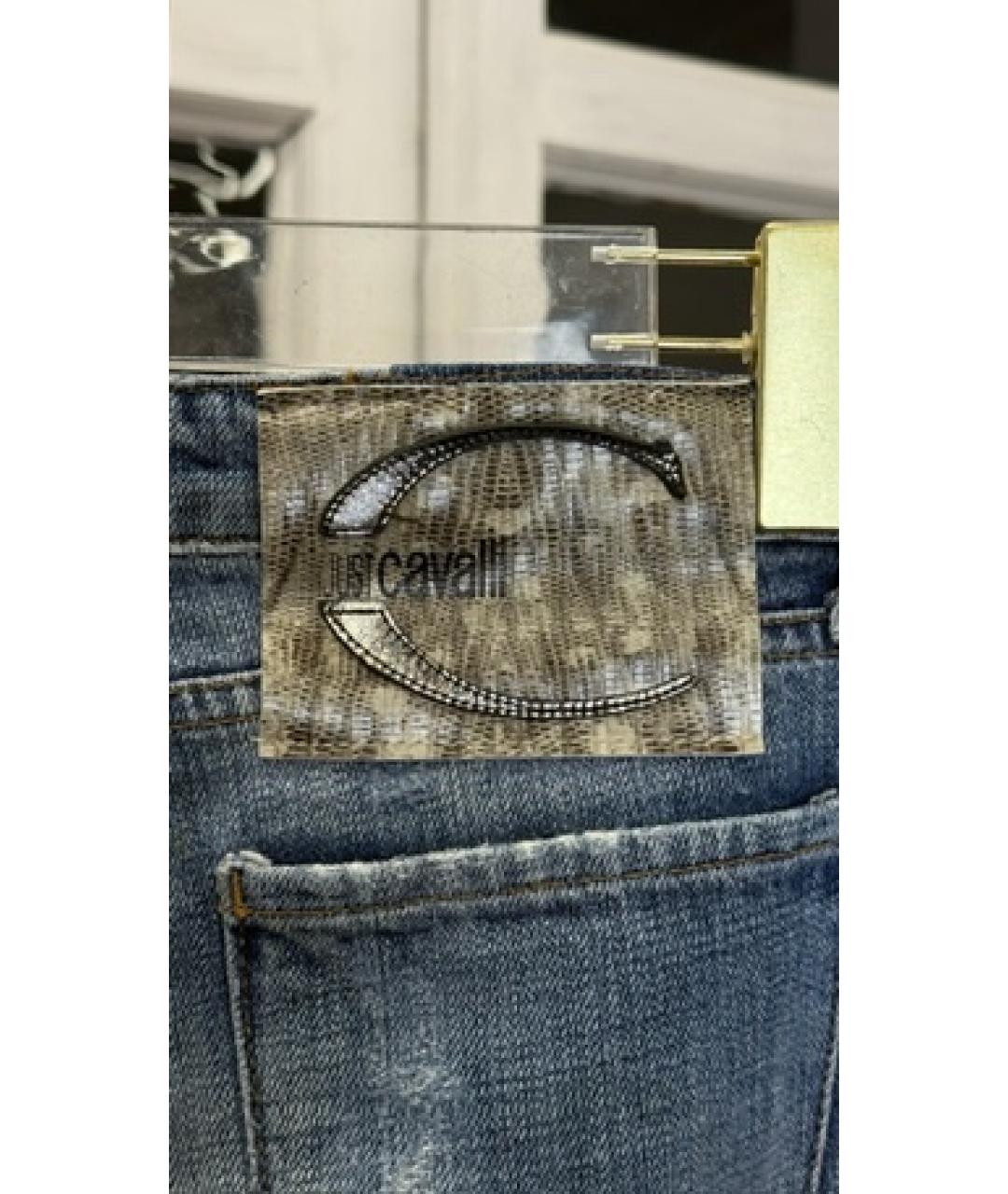 JUST CAVALLI Голубые прямые джинсы, фото 3