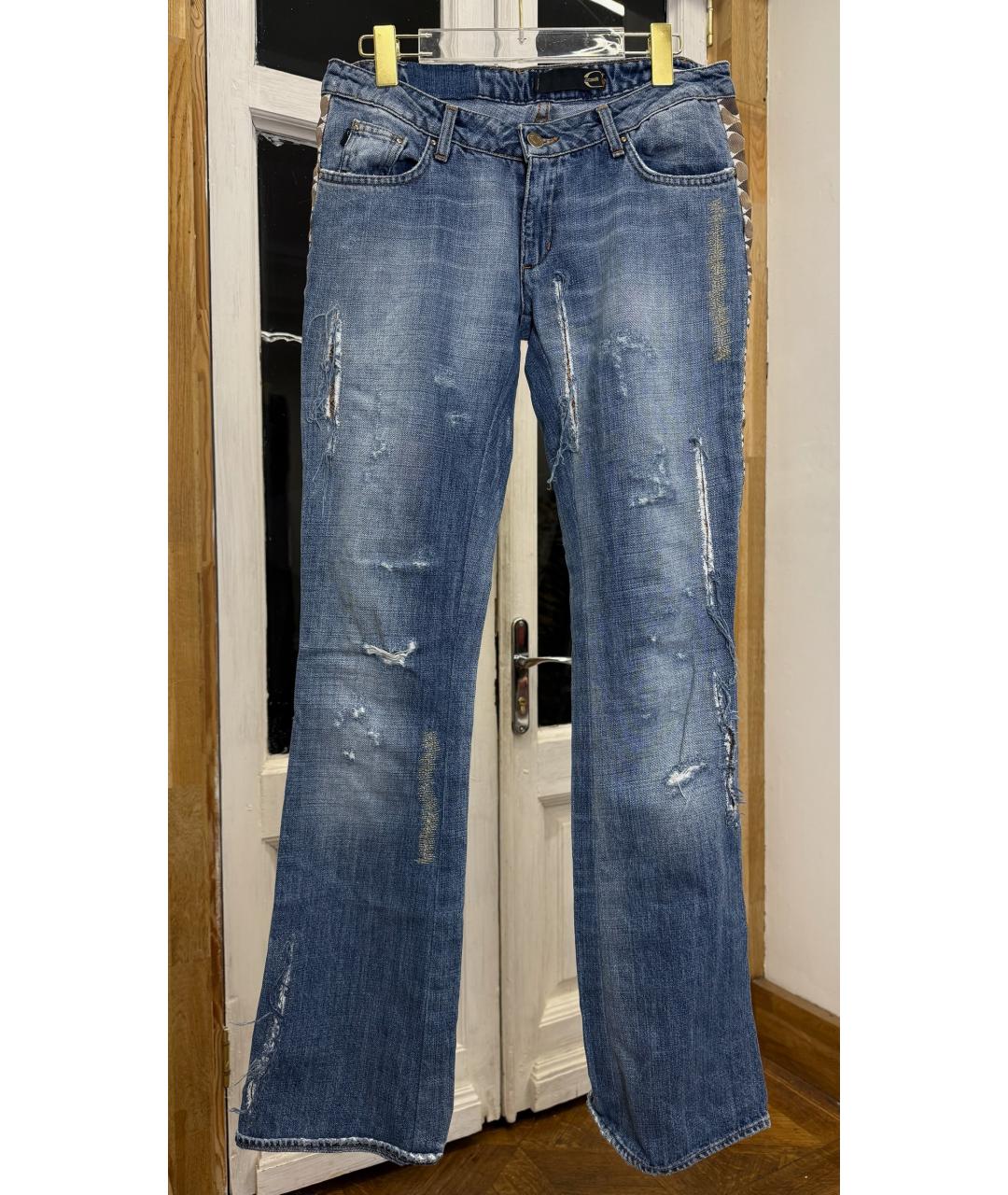 JUST CAVALLI Голубые прямые джинсы, фото 6