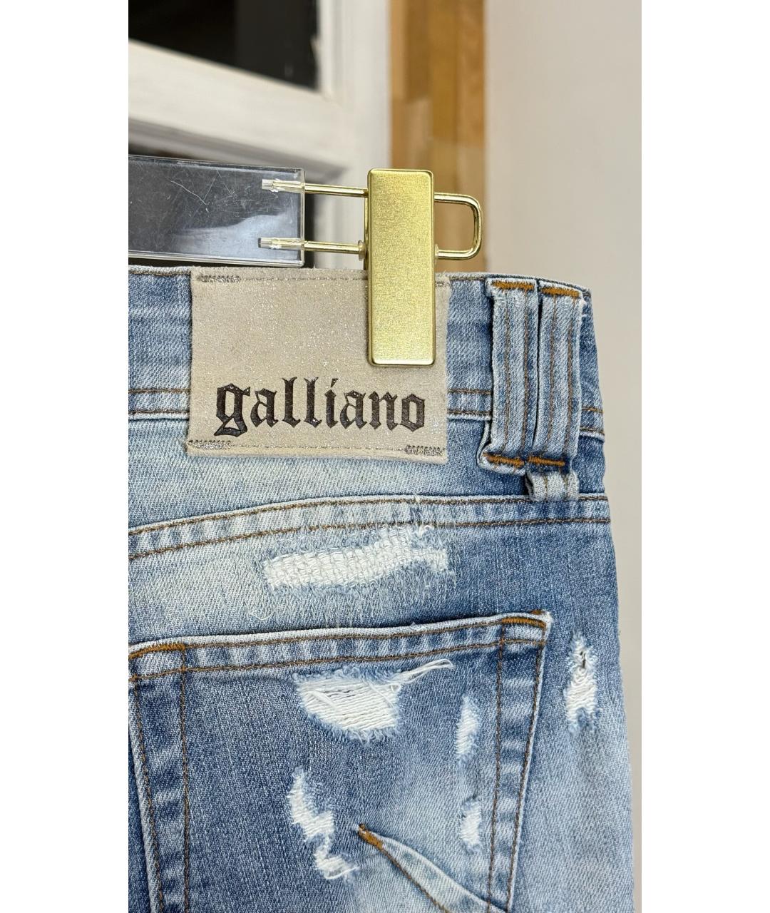 JOHN GALLIANO Голубые прямые джинсы, фото 3