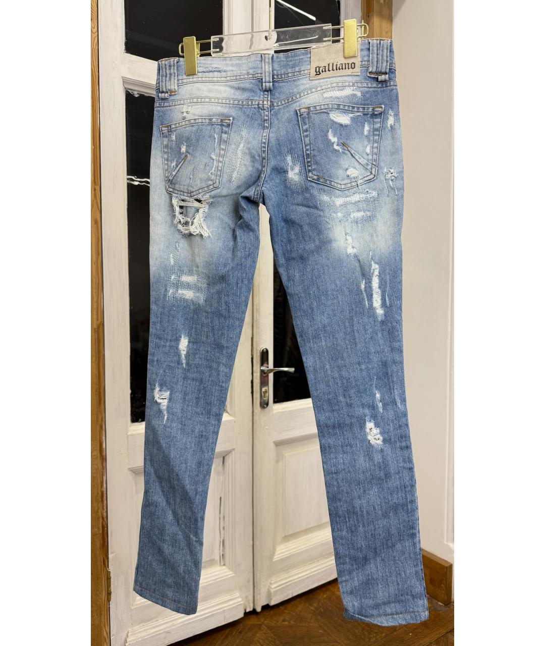 JOHN GALLIANO Голубые прямые джинсы, фото 2