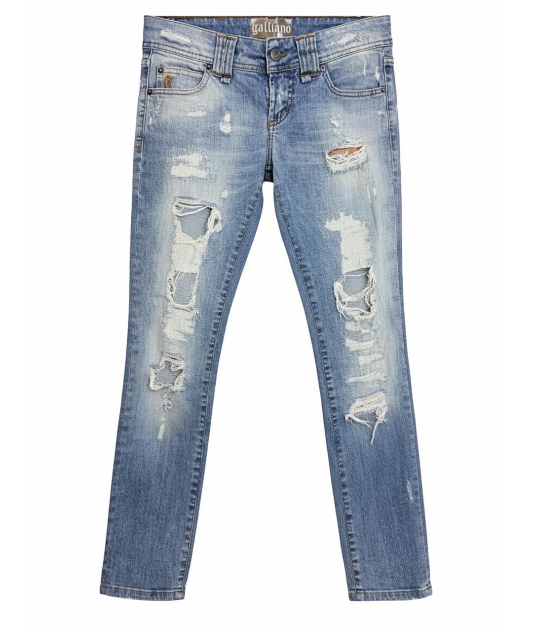 JOHN GALLIANO Голубые прямые джинсы, фото 1