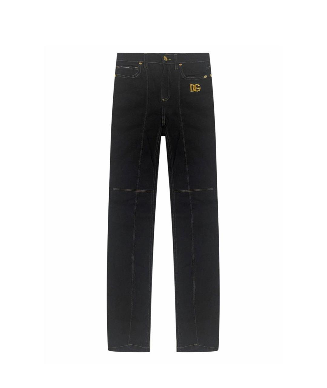 DOLCE&GABBANA Темно-синие хлопковые джинсы слим, фото 8
