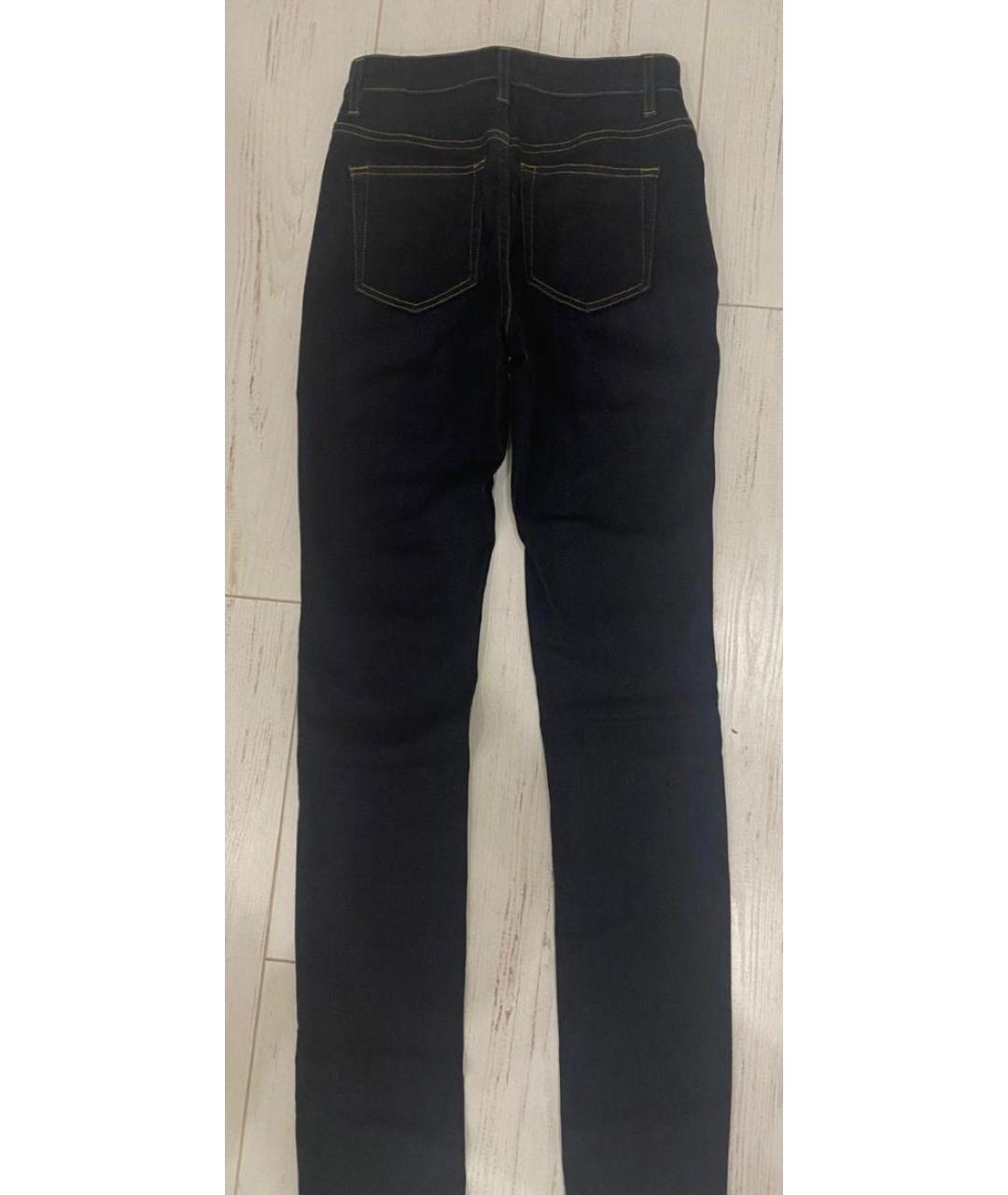 DOLCE&GABBANA Темно-синие хлопковые джинсы слим, фото 2