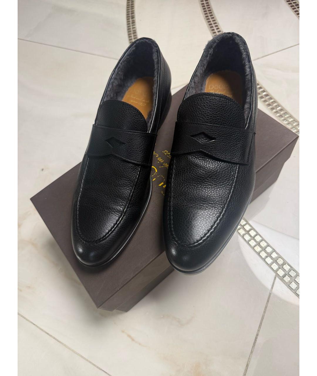 DOUCAL'S Черные кожаные туфли, фото 2