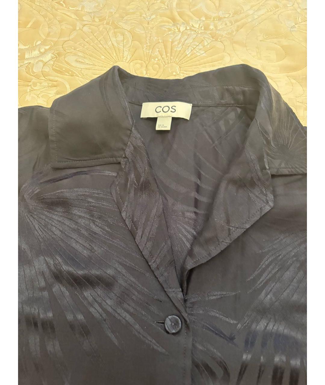 COS Темно-синий шелковый костюм с брюками, фото 2