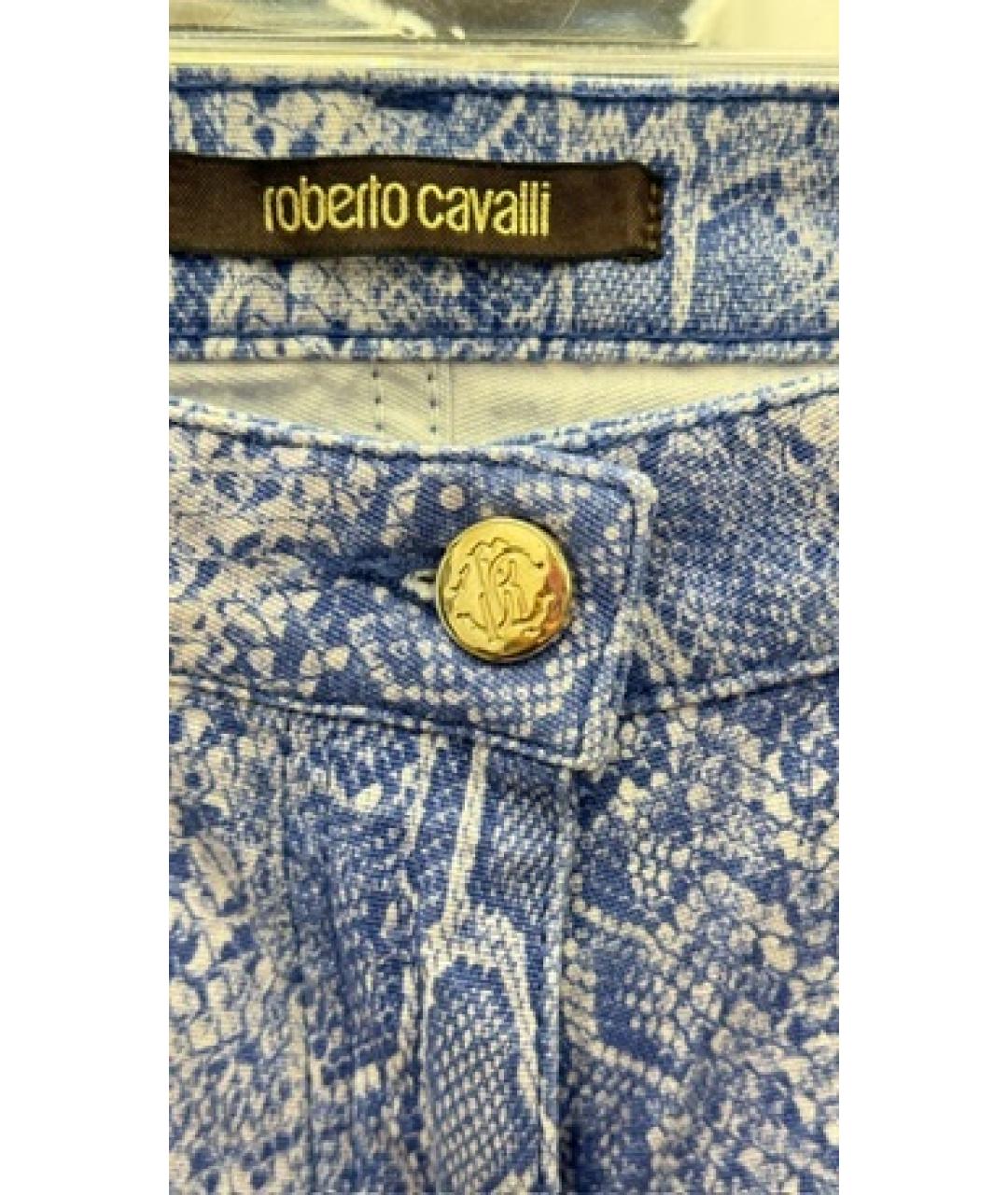 ROBERTO CAVALLI Голубые прямые джинсы, фото 3