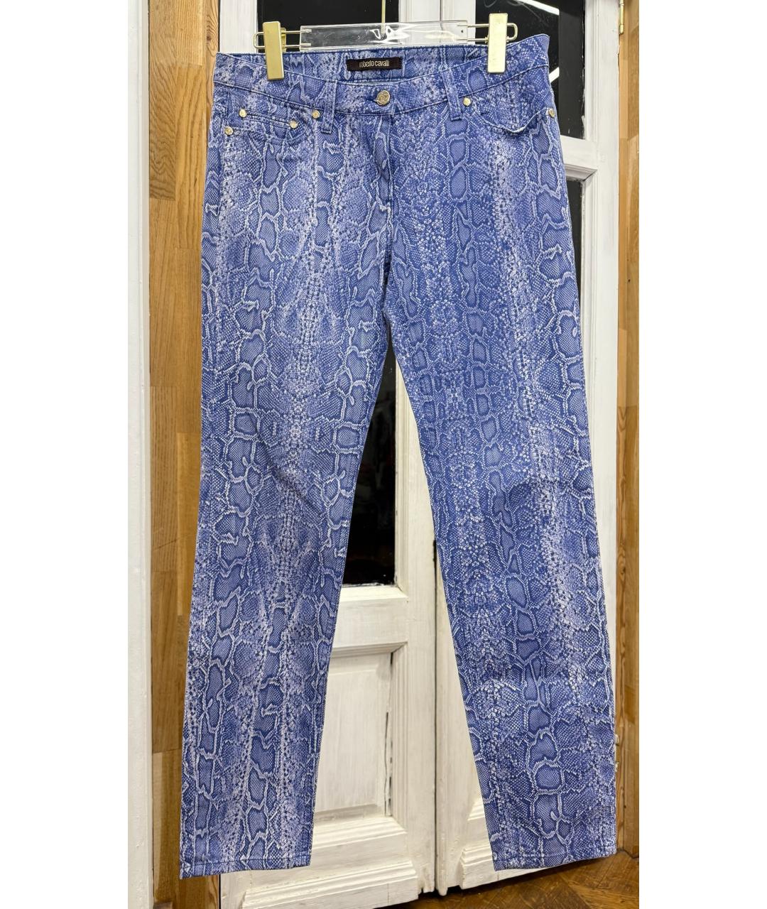 ROBERTO CAVALLI Голубые прямые джинсы, фото 6