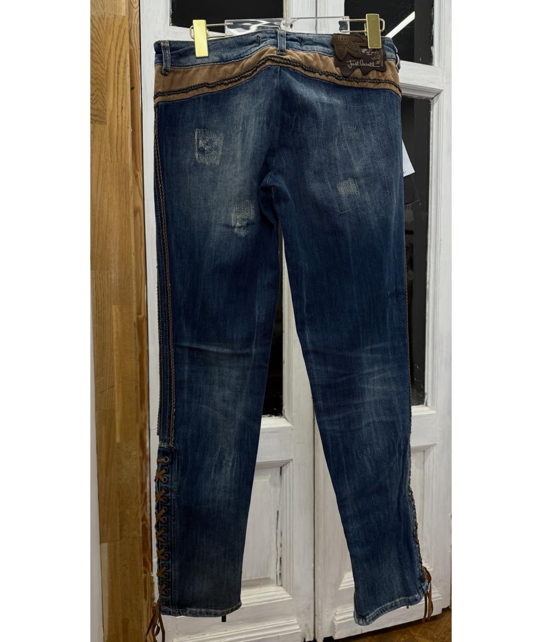 JUST CAVALLI Синие прямые джинсы, фото 2