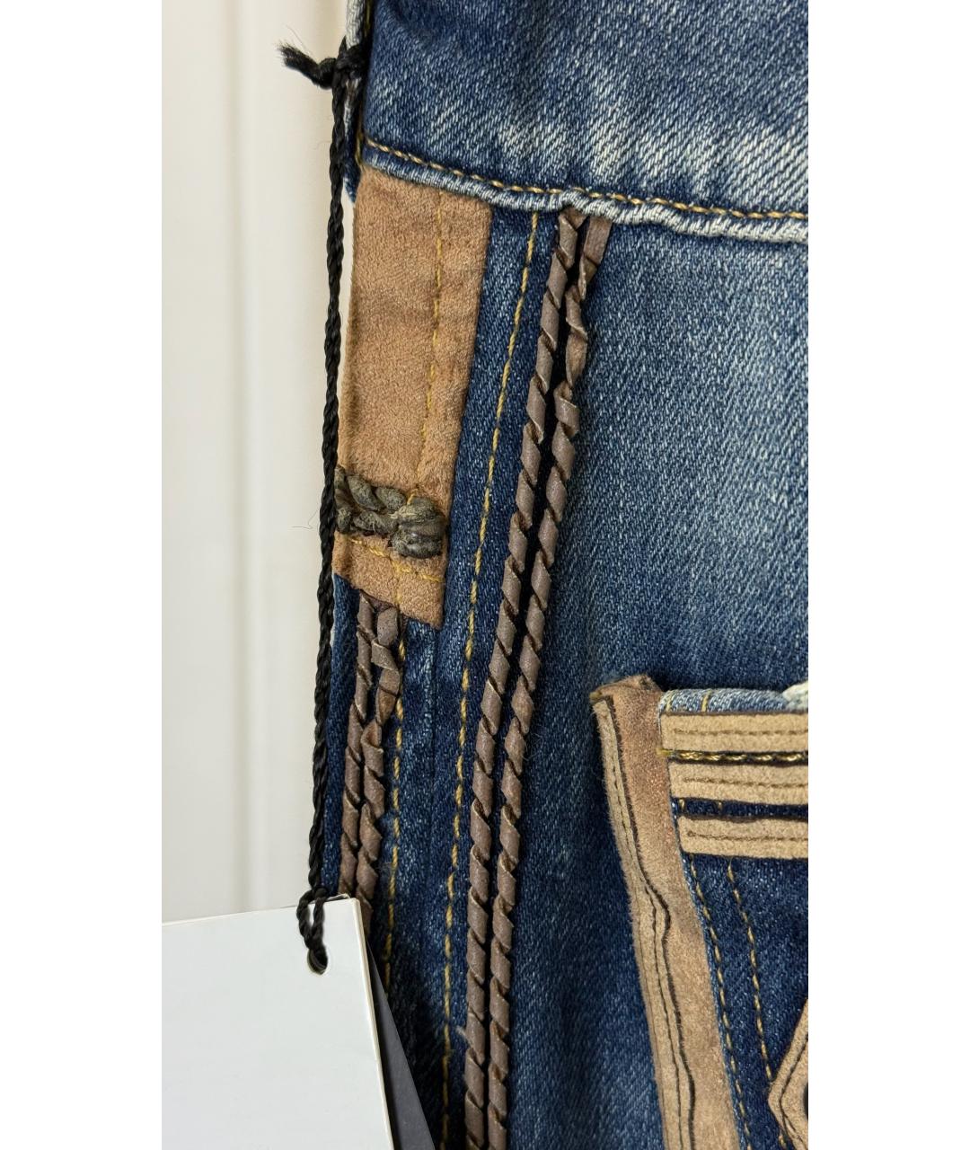 JUST CAVALLI Синие прямые джинсы, фото 6