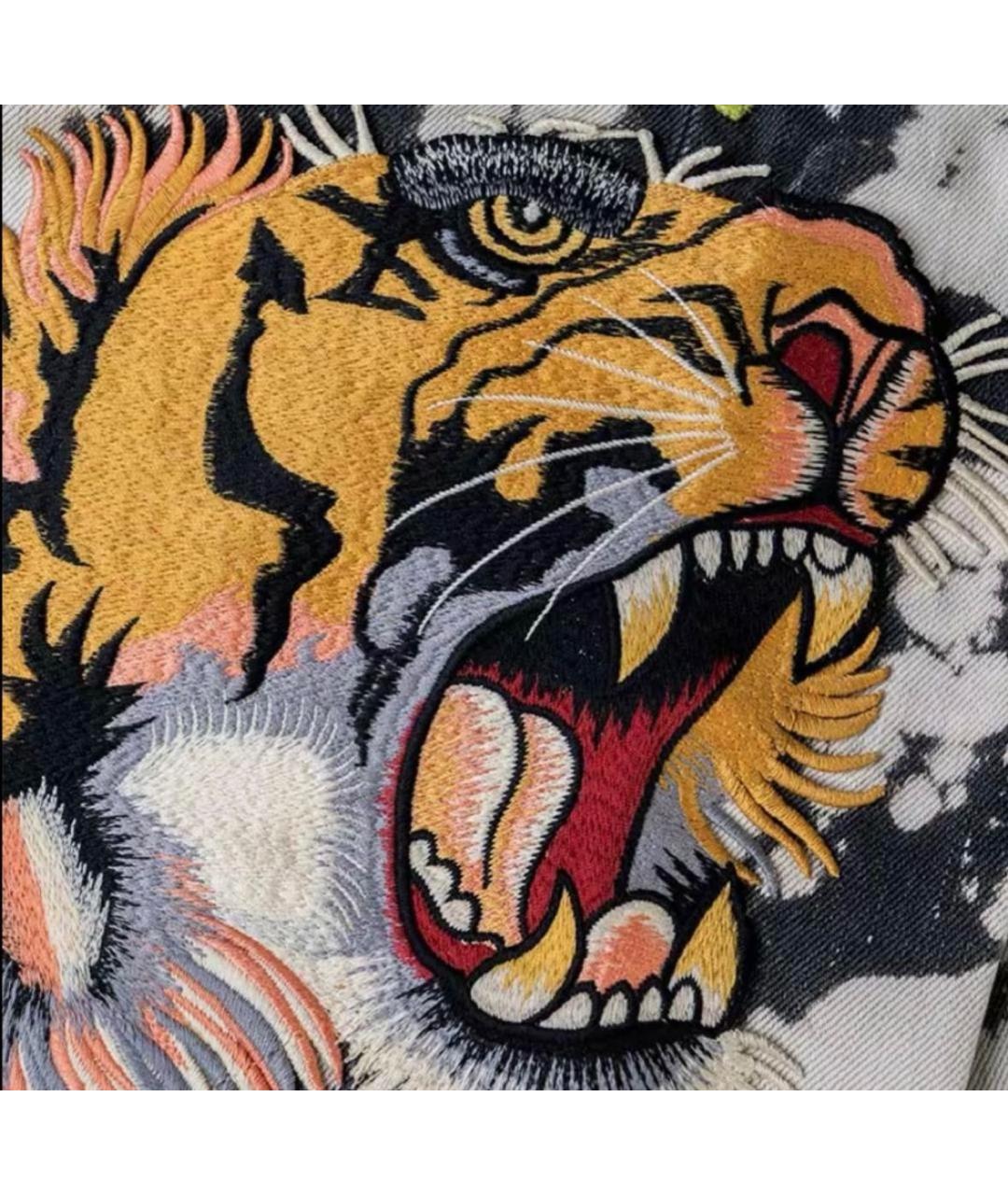 GUCCI Мульти хлопко-эластановые джинсы слим, фото 2