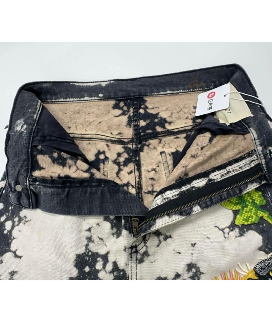 GUCCI Мульти хлопко-эластановые джинсы слим, фото 5