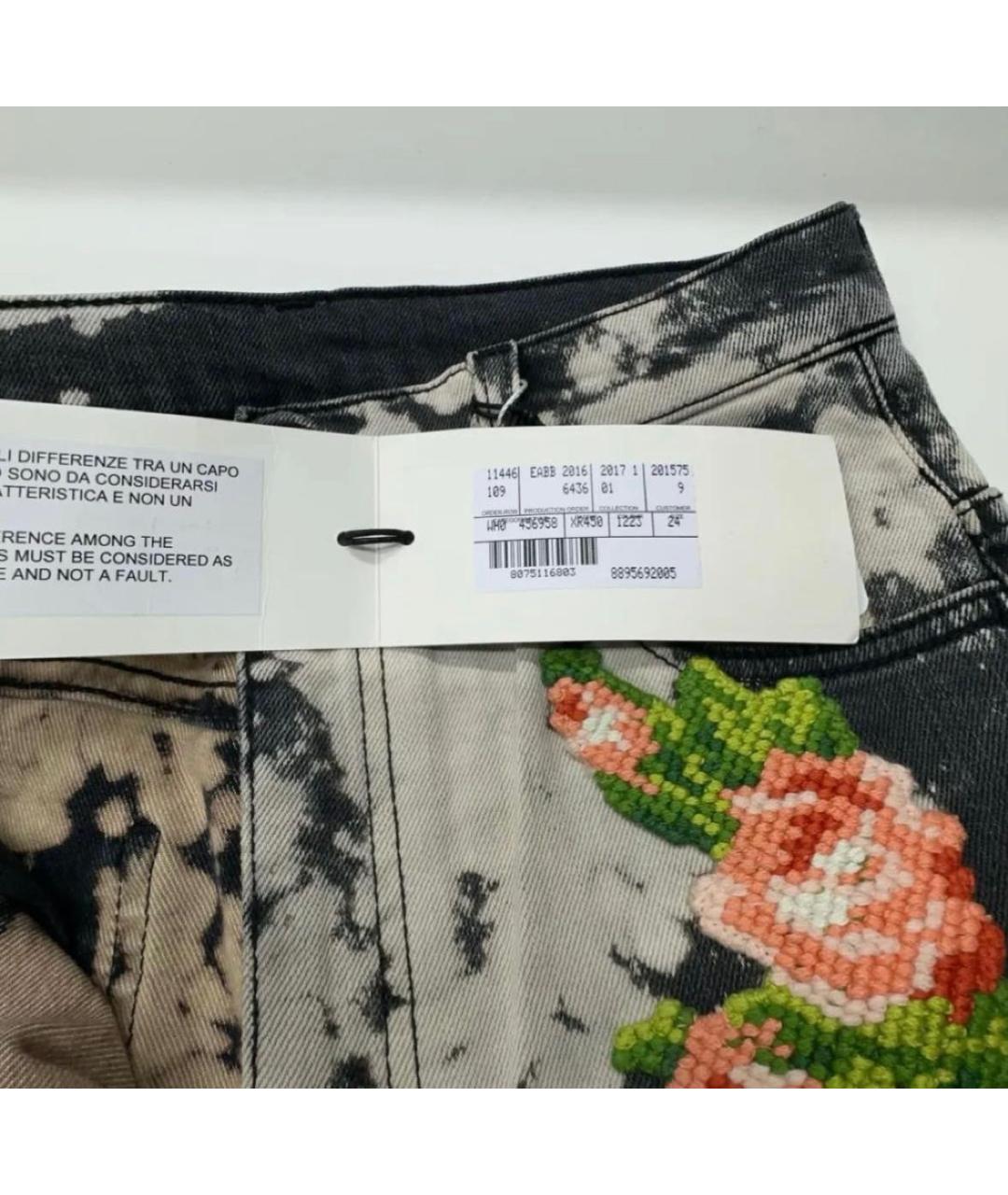 GUCCI Мульти хлопко-эластановые джинсы слим, фото 8