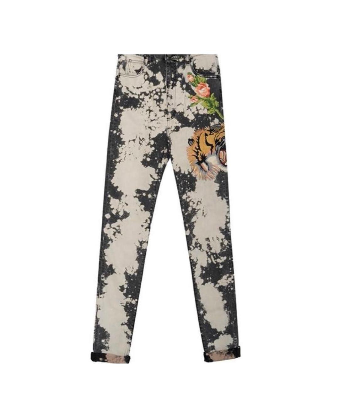 GUCCI Мульти хлопко-эластановые джинсы слим, фото 9