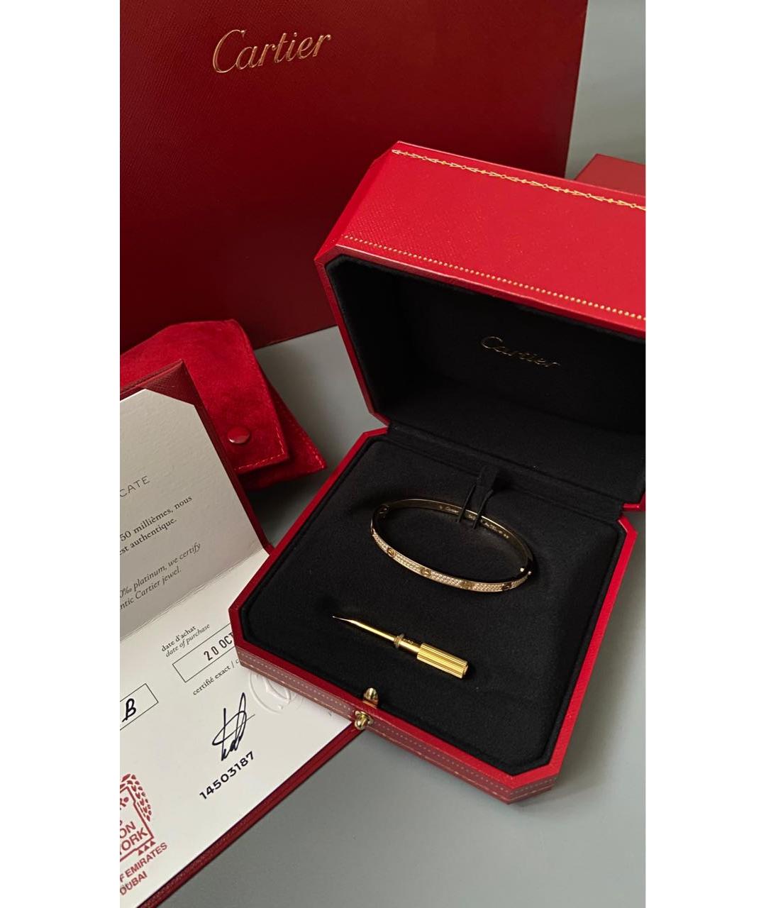 CARTIER Золотой браслет из желтого золота, фото 3