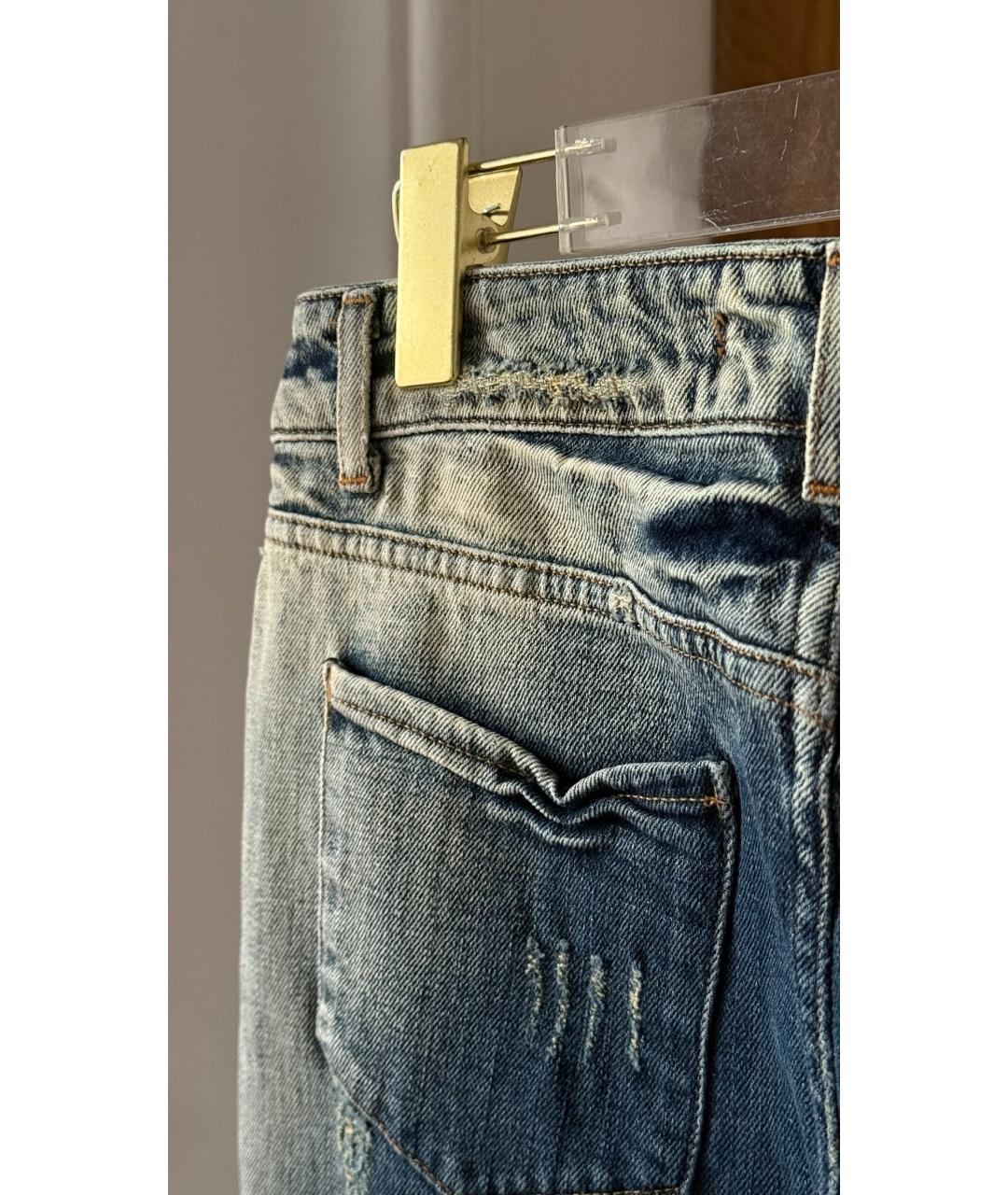 JUST CAVALLI Синие прямые джинсы, фото 5