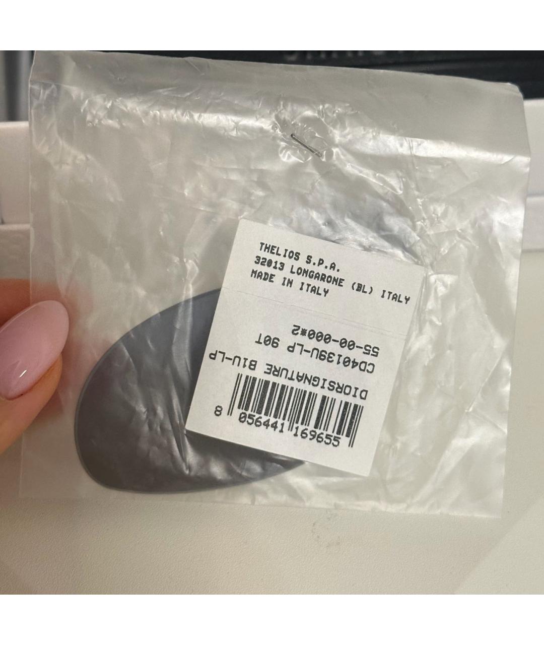 CHRISTIAN DIOR Темно-синие пластиковые солнцезащитные очки, фото 8