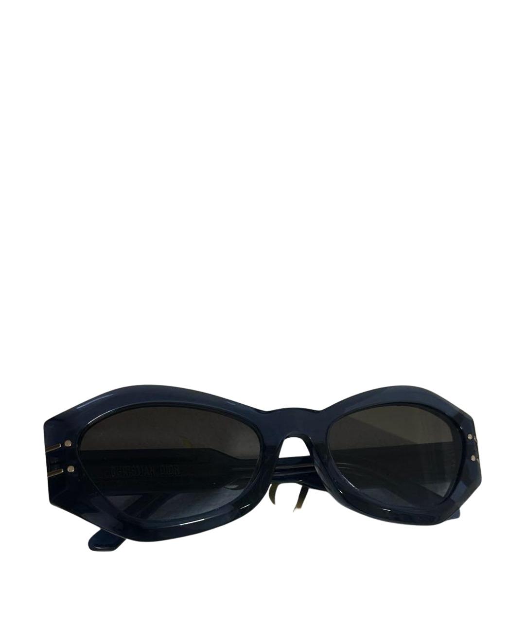 CHRISTIAN DIOR Темно-синие пластиковые солнцезащитные очки, фото 1
