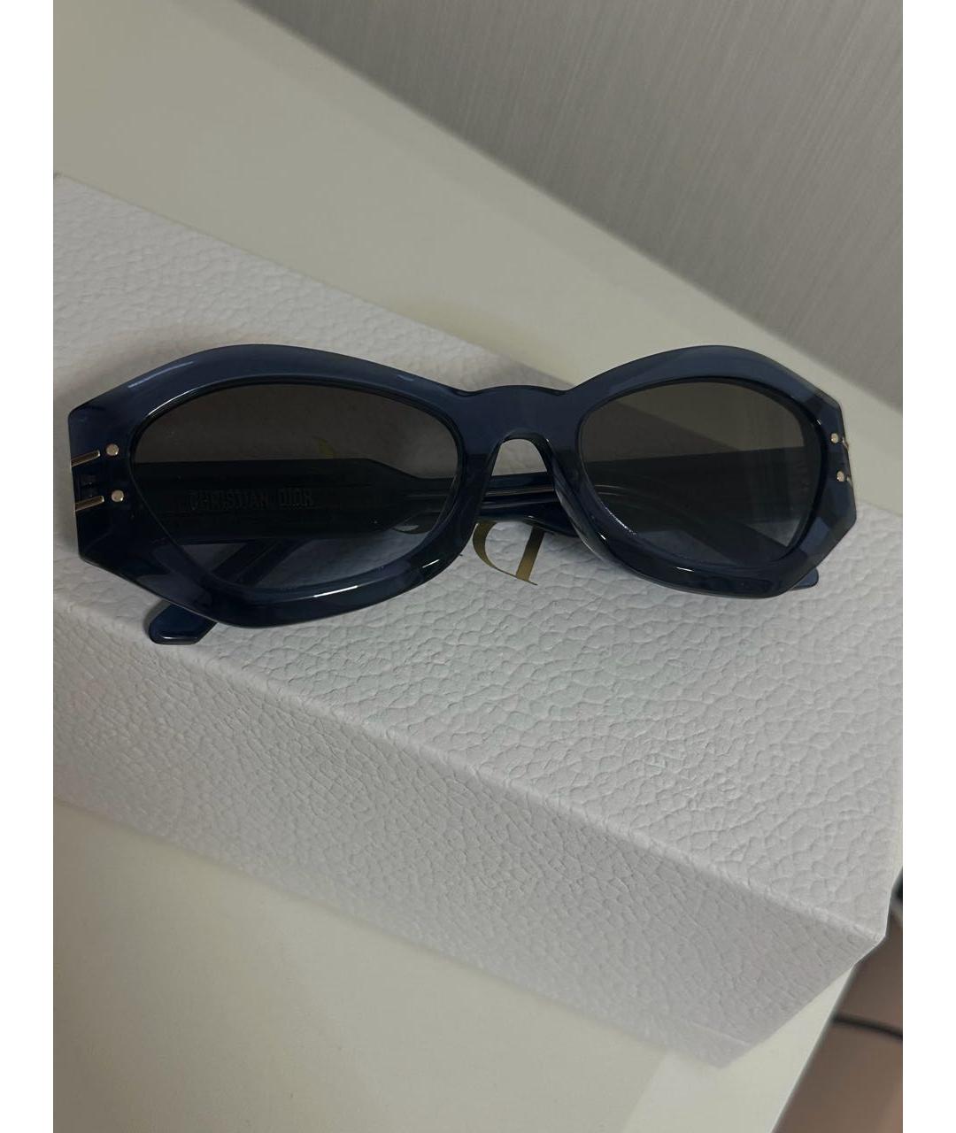 CHRISTIAN DIOR Темно-синие пластиковые солнцезащитные очки, фото 9