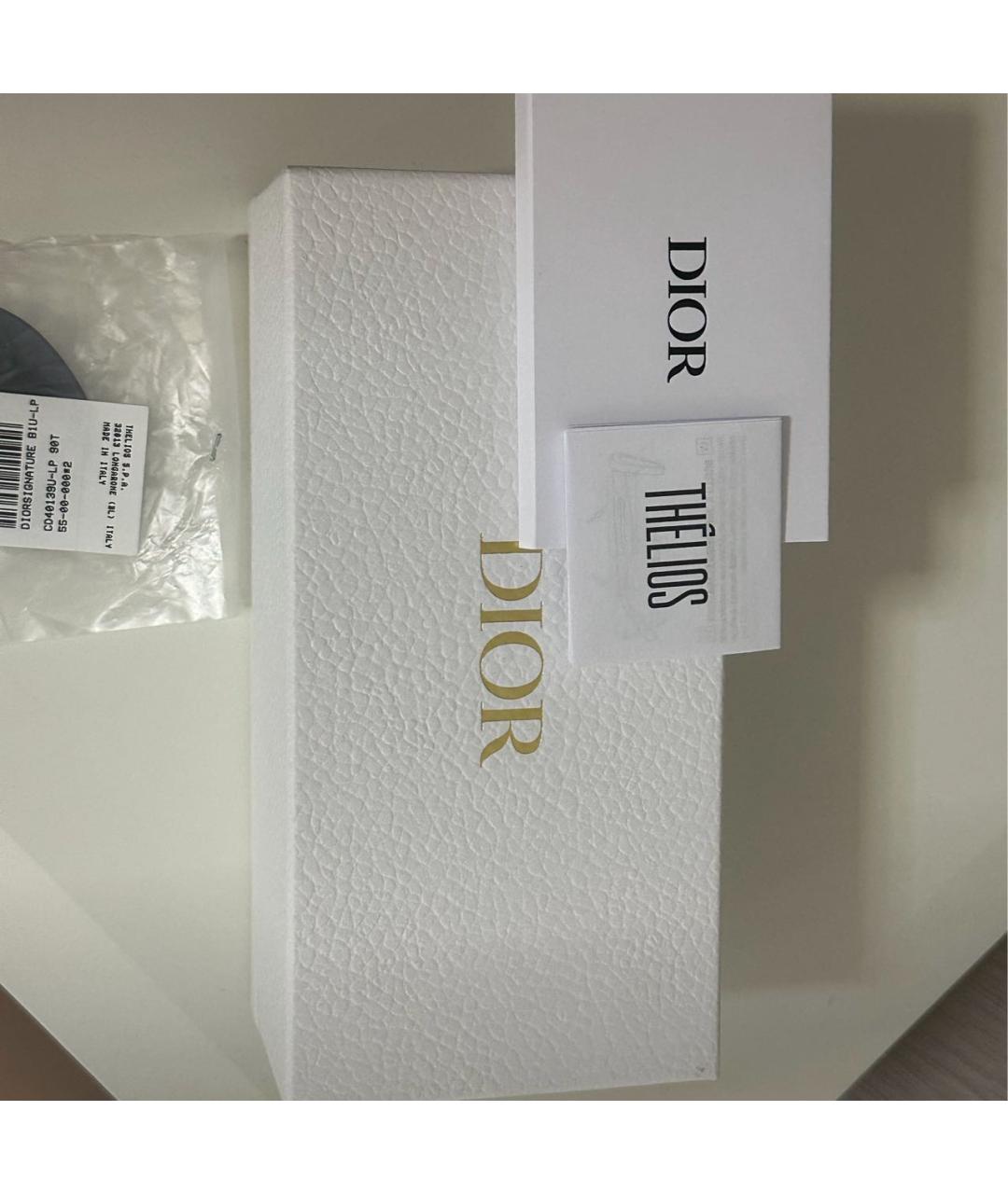 CHRISTIAN DIOR Темно-синие пластиковые солнцезащитные очки, фото 4