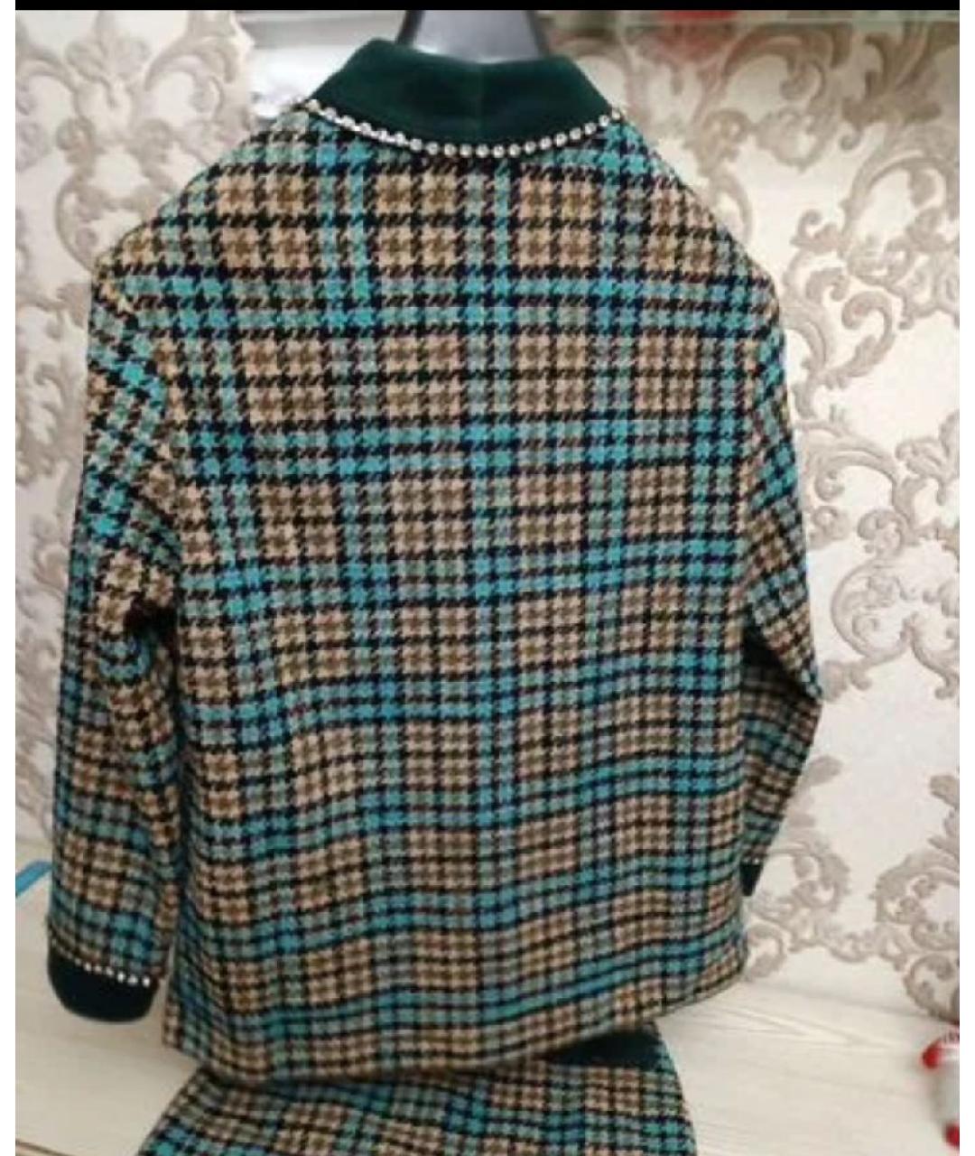 PINKO Зеленый хлопковый костюм с юбками, фото 6