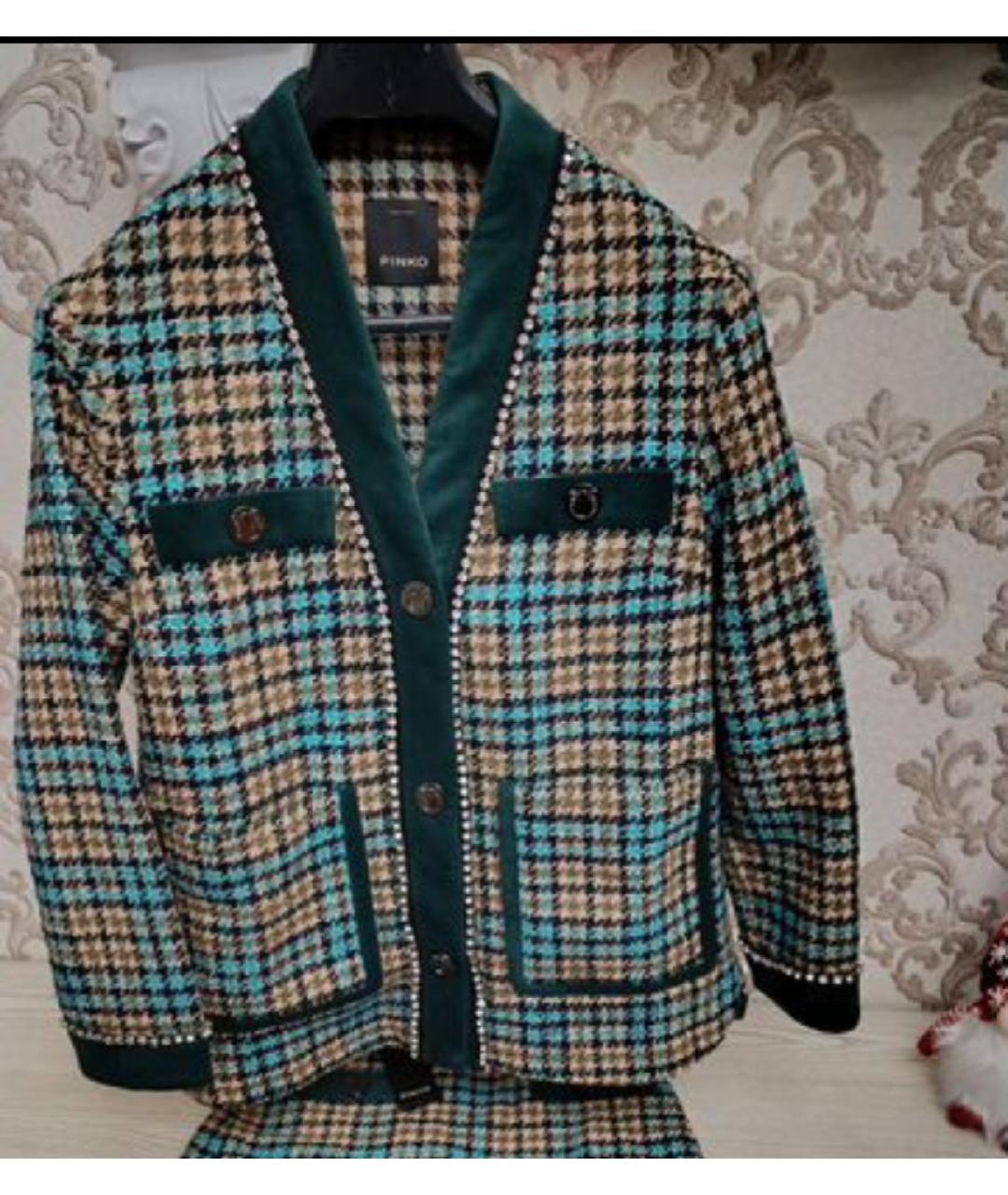 PINKO Зеленый хлопковый костюм с юбками, фото 2