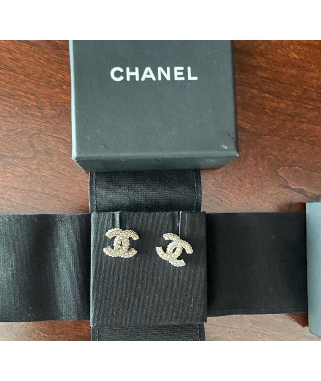 CHANEL Серебряные металлические серьги, фото 3