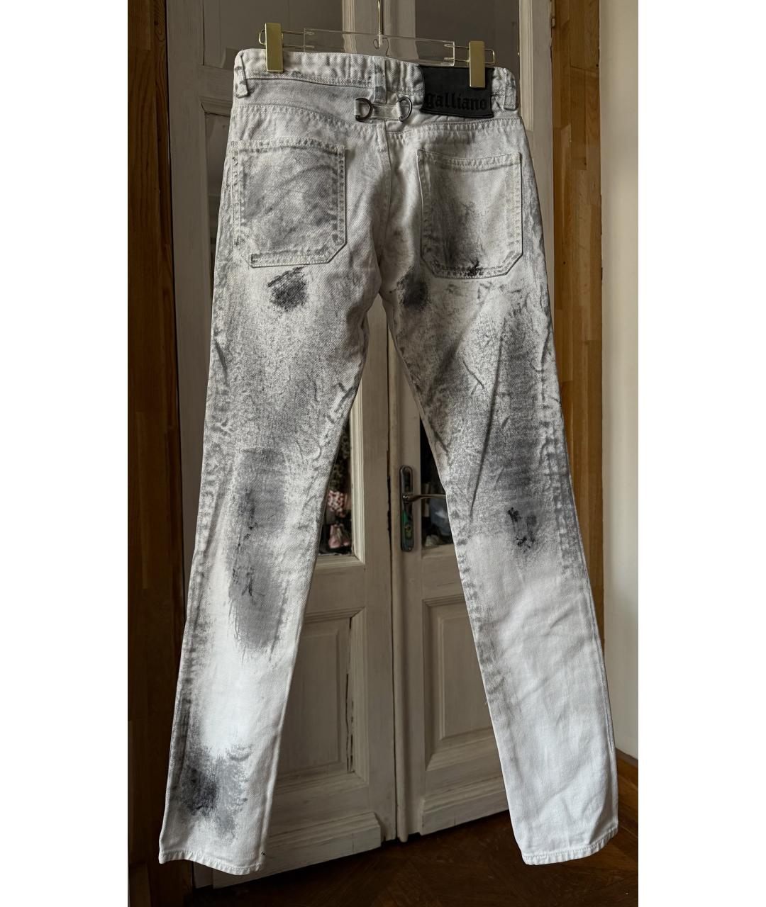 JOHN GALLIANO Серые прямые джинсы, фото 2