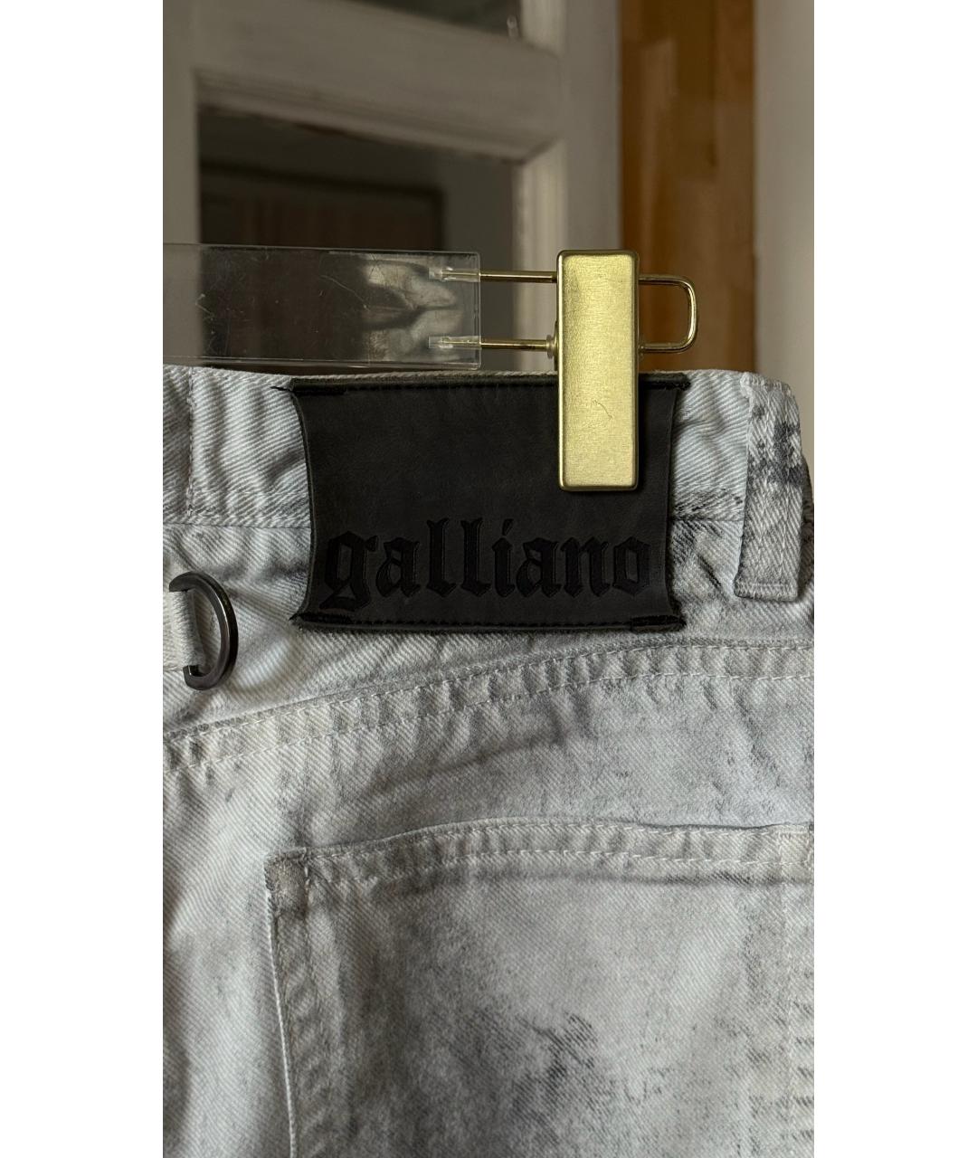 JOHN GALLIANO Серые прямые джинсы, фото 3