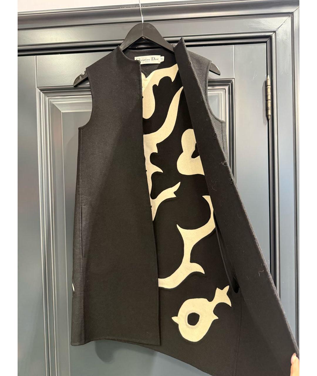 CHRISTIAN DIOR Черная шерстяная жилетка, фото 4