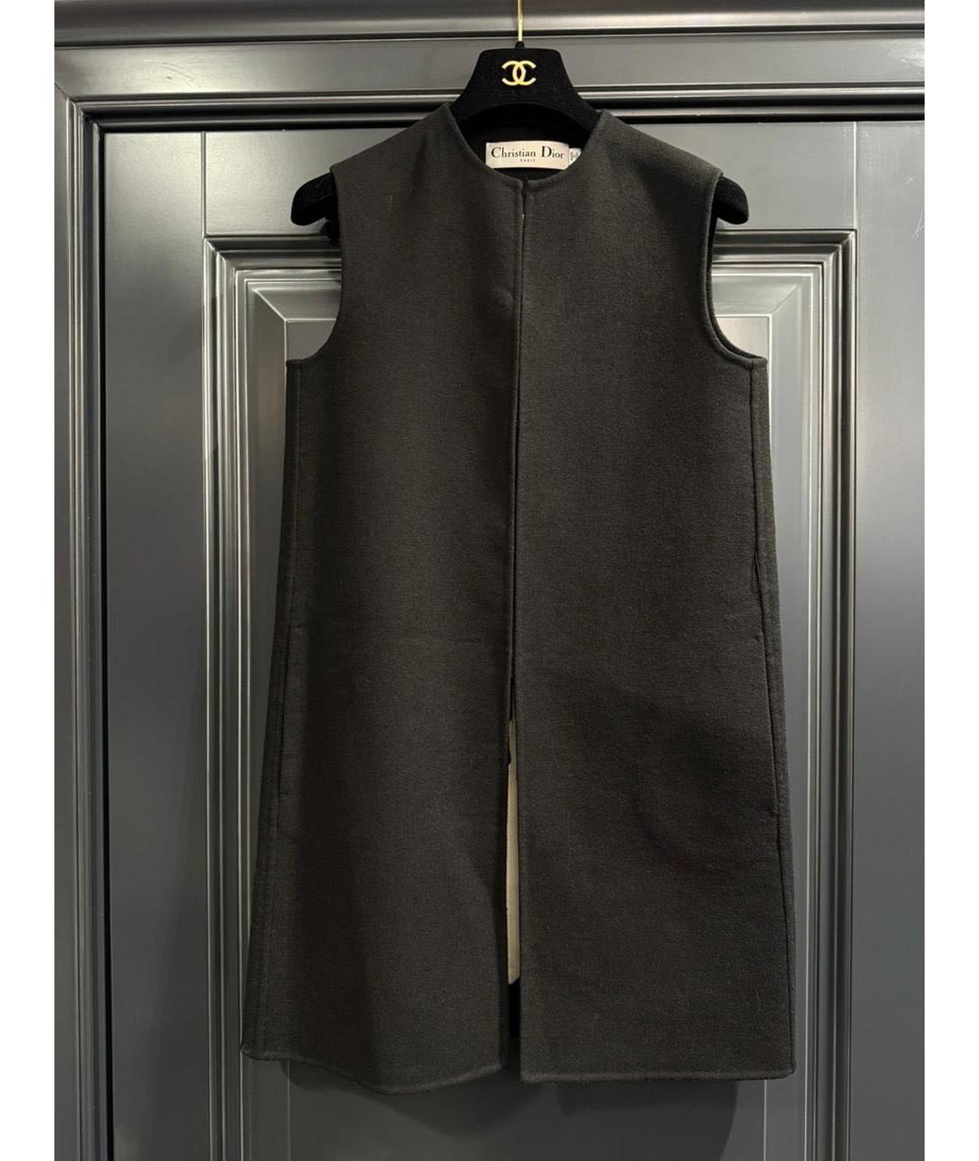 CHRISTIAN DIOR Черная шерстяная жилетка, фото 7