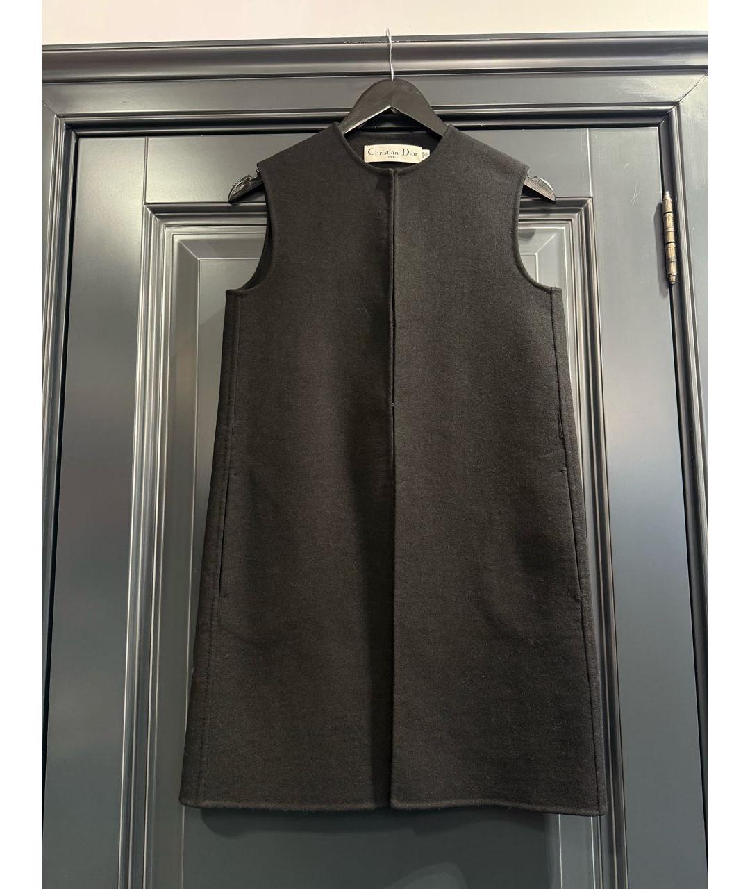 CHRISTIAN DIOR Черная шерстяная жилетка, фото 3