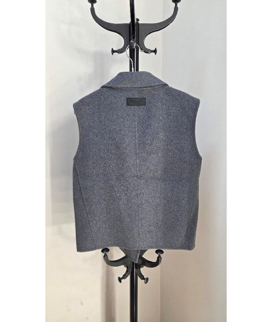 ERMANNO FIRENZE Серый шерстяной жилет, фото 2