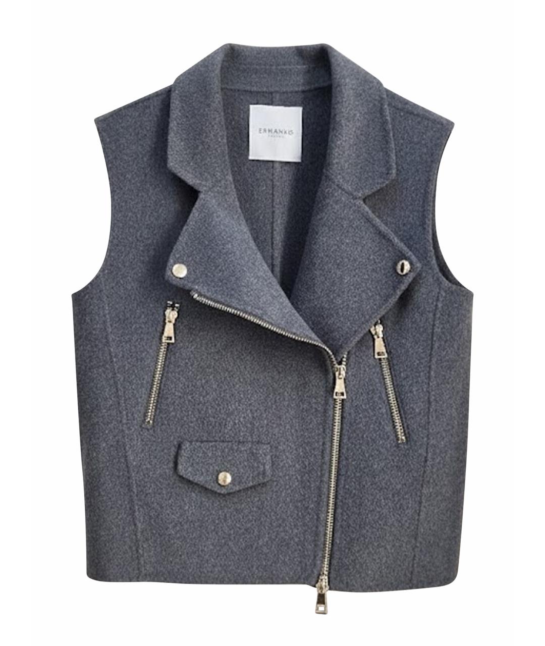 ERMANNO FIRENZE Серый шерстяной жилет, фото 1