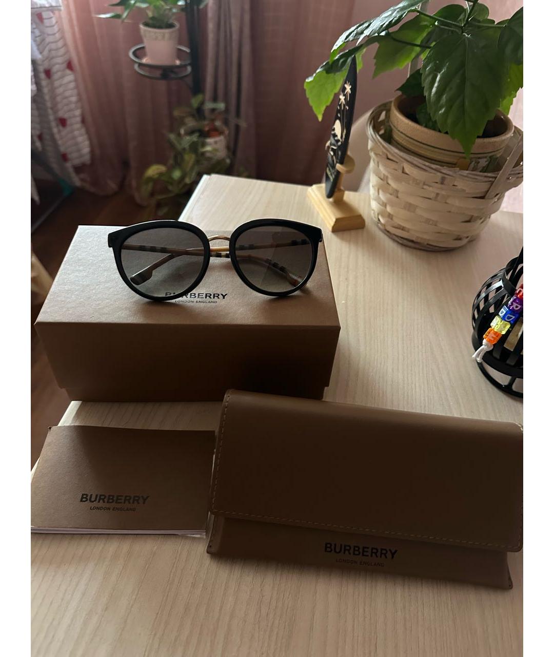 BURBERRY Мульти пластиковые солнцезащитные очки, фото 2