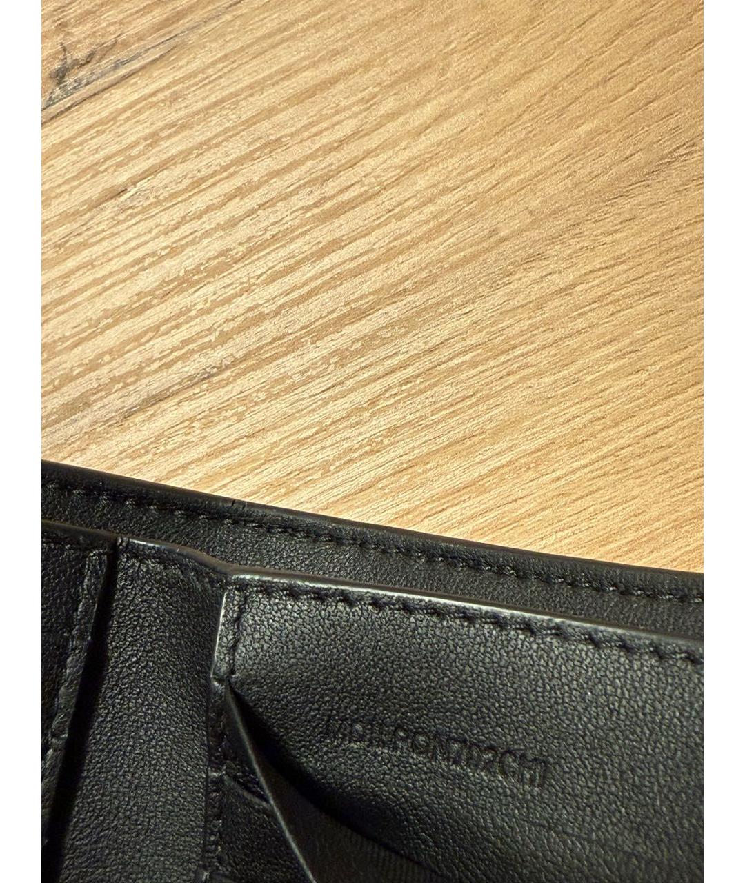 BURBERRY Черный кожаный кошелек, фото 4