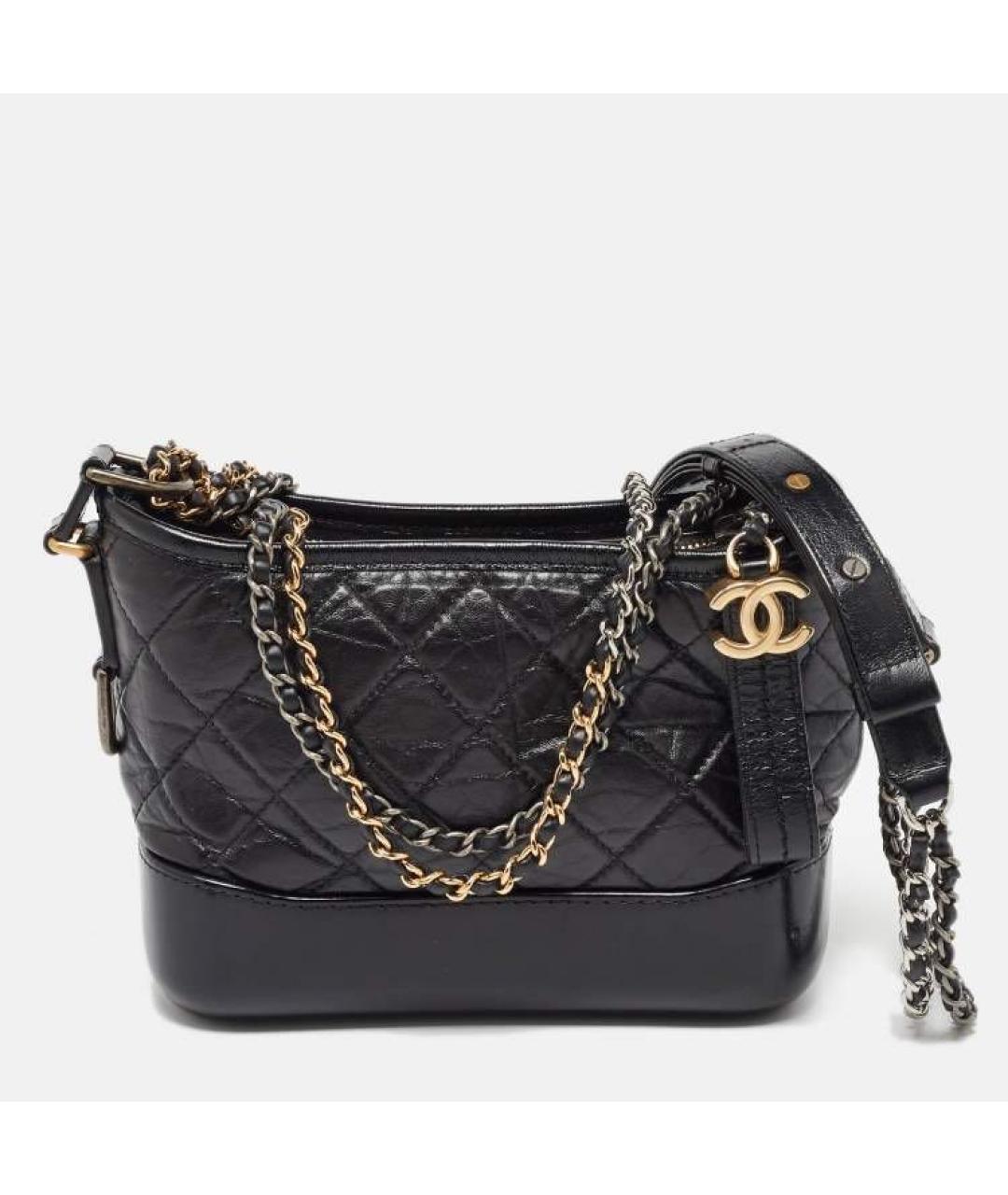 CHANEL Черная кожаная сумка через плечо, фото 9